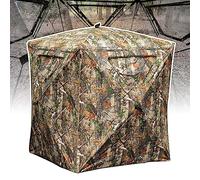 Lenotos Hunting Blind, 1-2 Person Pop Up Blinds 360 Degree See Through, Portable Durable Hunting Ground Blinds for Deer & Turkey Hunting(A-1008)