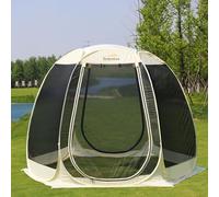 Lenotos Pop Up Screen House, 10'x10' Outdoor Screen Tent for Camping, Screened Gazebo with Mosquito Netting, Carry Bag