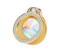 lenoup Glitter Bling Bling Phone Ring Holder,Sparkle Phone Ring Artificial Diamond Kickstand,Rhinestone Cell Phone Finger Ring Grip for Girls Women for Almost All Phones,Pad(Gold)