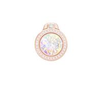 lenoup Glitter Bling Bling Phone Ring Holder, Sparkle Phone Ring Artificial Diamond Stand, Rhinestone Cell Phone Finger Ring for Phones,Pad(Rose Gold)