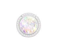 lenoup Glitter Bling Bling Phone Ring Holder,Sparkle Phone Ring Grip Artificial Diamond Stand,Rhinestone Cell Finger Ring for Phones,Pad(Silver)