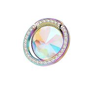 lenoup Iridescent Glitter Bling Bling Phone Ring Holder,Sparkle Phone Ring Artificial Diamond Stand,Rhinestone Cell Phone Finger Ring(Rainbow)