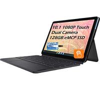Lenovo 10.1 Chromebook Duet 2-in-1 Touch 1920 x 1080 Display 4GB DDR4 RAM 128GB eMCP SSD MediaTek Helio P60T Dual Camera Chrome OS WiFi bluethooth Ice Blue + Iron Grey with ES Holiday 32GB USB