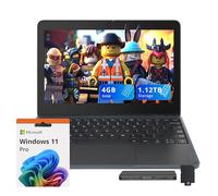 Lenovo 100w Gen 4 11.6" HD Laptop, Intel Processor N100, 4GB LPDDR5, 1.12TB Storage (128GB SSD + 1TB Docking Station Set), Intel UHD Graphics, HD 720p Camera, Wi-Fi 6, Windows 11 Pro, Gray