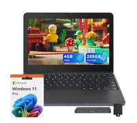 Lenovo 100w Gen 4 11.6" HD Laptop, Intel Processor N100, 4GB LPDDR5, 288GB Storage (128GB SSD+ 160GB Docking Station Set), Intel UHD Graphics, 720p HD Camera, Wi-Fi 6, Win 11 Pro, Gray
