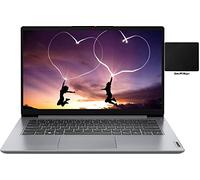 Lenovo 14” 1i HD Laptop, Intel Dual Core Celeron N4020, 4GB RAM, Webcam, HDMI, 1Year Office 365, 64GB eMMC Bundle w/ 128GB NVME SSD and GalliumPi Mousepad, Cloud Grey