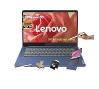 Lenovo 14'' Touchscreen Chromebook, IdeaPad Slim 3, 8-Core MediaTek Kompanio 520, 14″ FHD IPS Anti-Glare, 4GB RAM, 64GB eMMC, 256GB MSD Card, 128GB USB Flash Drive, Chrome OS, WiFi 6, Blue