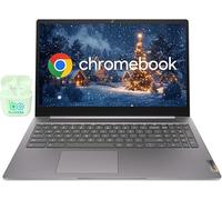 Lenovo 15.6" FHD IdeaPad Chromebook Laptop, 4GB RAM 64GB eMMC Storage, Dual-Core Intel Celeron, Chrome OS, Numeric Keypad, Camera Privacy Shutter, PLUSERA Earphones, Grey