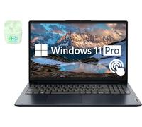 Lenovo 15.6" FHD Touchscreen IdeaPad Business & Student Laptop Computer, Windows 11 Pro Laptop with Microsoft Office Lifetime Suite, PLUSERA Earphones, Blue (AMD Ryzen 5, 8GB RAM | 512GB SSD)