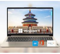 Lenovo 15.6" HD IdeaPad Anti-glare Coating + 1 Year Microsoft 365, 12GB RAM, 384GB SSD, Windows 11 Home, Up to 9.5 Hours Battery Life, Intel Processor, WiFi 6, HDMI, USB-C, SD Card Reader, w/WOWPC USB