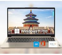 Lenovo 15.6" HD IdeaPad Anti-Glare Coating + 1 Year Microsoft 365, 20GB RAM, 1.1TB SSD, Windows 11 Pro, Up to 9.5 Hours Battery Life, Intel Processor, WiFi 6, HDMI, USB-C, SD Card Reader, w/WOWPC USB