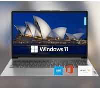 Lenovo 15.6" HD IdeaPad Anti-Glare Screen w/ 1 Year Microsoft 365, 128GB SSD, 8GB RAM, Windows 11 Home, Intel Processor, WiFi 6, HDMI, USB-C, SD Card Slot, Up to 9.5 Hours Battery Life, w/WOWPC USB