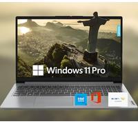 Lenovo 15.6" HD IdeaPad Anti-Glare Screen w/ 1 Year Microsoft 365, 384GB SSD, 12GB RAM, Windows 11 Pro, Up to 9.5 Hours Battery Life, Intel Processor, WiFi 6, HDMI, USB-C, SD Card Reader, w/WOWPC USB
