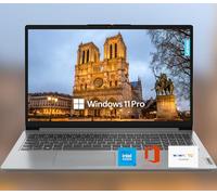 Lenovo 15.6" HD IdeaPad Anti-Glare Screen w/ 1 Year Microsoft 365, 384GB SSD, 12GB RAM, Windows 11 Pro, WiFi 6, HDMI, USB-C, Intel Processor, SD Card Reader, Up to 9.5 Hours Battery Life, w/WOWPC USB
