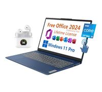 Lenovo 15.6" Laptop, Free Microsoft Office 2024 with Lifetime License, FHD Touchscreen, Intel 10-Core i5-1335U 4.6 GHz, 16GB RAM, 1TB SSD, WiFi 6, 7 hrs Battery Life, Windows 11 Pro, Toree Earbuds
