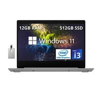 Lenovo 2022 IdeaPad 3i 14" FHD Business and Student Essential Laptop, Intel 11th Gen i3-1115G4, 12GB RAM, 512GB PCIe SSD, Intel UHD Graphics, WiFi 6, Platinum Grey, Win 11, 32GB Snowbell USB Card