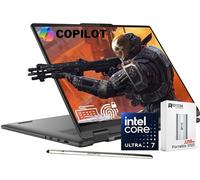 Lenovo 2024 Yoga 7i 2-in-1 AI Laptop, 16" WUXGA Touch, Intel 12-Core Ultra 7 155U (Beat i7-1355U), 16GB LPDDR5X RAM, 2TB SSD, Backlit, FP, FHD IR Webcam, AI Copilot, Win11 Home, W/Portable SSD&Stylus