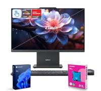 Lenovo 2025 IdeaCentre Next Gen Copilot AI Ready Business All-in-One, 27" FHD Touchscreen 100Hz, AMD Ryzen 7 7735HS, 64GB DDR5 RAM, 4TB SSD, Wi-Fi 6, Win 11 Pro, Grey, ADATA 512 External SSD Bundle