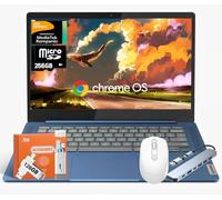 Lenovo 2025 IdeaPad Slim 3 Chromebook, 14" FHD Display, MediaTek Kompanio 520, ARM Mali-G52 GPU, 4 GB RAM, 320 GB Storage(64GB eMMC+256GB MSD), Wi-Fi 6, Abyss Blue, Chrome OS, w/Accessories