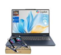 Lenovo 2025 IdeaPad Slim 5 Next Gen AI Copilot Business Laptop, 16" FHD+ Touchscreen, AMD Ryzen 7 350, 32GB DDR5 RAM, 1TB SSD, Backlit KB, Wi-Fi 7, W11H, Bundle with ADATA 512GB External SSD