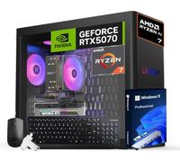 Lenovo 2025 Legion T5 Gen 10 Gaming Desktop Computer, AMD Ryzen 7 7700X(Up to 5.4GHz), NVIDIA RTX 5070 12GB GDDR7, 64 GB DDR5, 2 TB SSD, Wi-Fi 6E, Bluetooth, Windows 11 Pro, w/Gaming Mouse