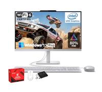 Lenovo 23.8" All in One Desktop Compute - IPS FHD Display, Intel UHD Graphics, Wi-Fi 6, Wired Keyboard and Mouse, for Business Students, Windows 11 Pro, 32 GB RAM, 2TB SSD