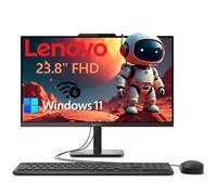 Lenovo 23.8" FHD All-in-One Desktop • 2026 Edition • 8GB RAM • 128GB SSD • Intel 4-Core Processor • Wi-Fi 6 • Windows 11 • Essential AIO for Home Office & Everyday Tasks