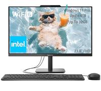 Lenovo 23.8" FHD All-in-One Desktop Computer for Home & Business, Intel N100 (up to 3.4 GHz), 8GB RAM, 512GB SSD, Intel UHD Graphics, RJ45, Bluetooth, HDMI, Wi-Fi, Keyboard & Mouse, Windows 11 Pro