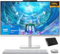 Lenovo 24" All-in-One Desktop Computer • 4-core Intel N100 Processor • 8GB RAM • 768GB Storage (256GB SSD + 512GB External) • Office 365 for The Web • Wired Keyboard&Mouse • Windows 11