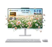 Lenovo 24” FHD A100 All-in-One Desktop Computer for Home Office, 16GB RAM, 512GB Storage, Microsoft Copilot AI, Intel 8-Core CPU, Wireless KB & Mouse, Support Dual Display, Win11, White, w/ 64GB USB