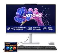 Lenovo 24" FHD All-in-One Desktop Computer - 32GB RAM - 2TB SSD - Intel 13th 8 Cores i3 CPU (Beat 11th i5) - Keyboard and Mouse - Windows 11 - Lifetime Office 365 for The Web