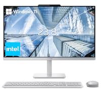 Lenovo 24" FHD All-in-One Desktop Computer for Home & Office, Intel Processor, HDMI, WiFi 6, Bluetooth 5.2, Business AIO, Vent-Hear, Wireless Keyboard & Mouse, Windows 11 (8GB RAM | 256GB SSD)