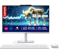 Lenovo A100 24‘’FHD All in One Desktop Computer | Intel Core 8-Core CPU | 16GB RAM, 1TB Storage (512GB SSD & 512GB External)| WiFi 6, Bluetooth 5.2, HDMI | Windows 11 | Cloud Grey | UHD Graphics