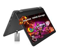 Lenovo 300e G4 11.6" 2-in-1 Touchscreen Chromebook, MediaTek MT8186 Processor, 4GB RAM, 160GB Storage (32GB eMMC+128GB USB Card), Integrated Graphics, Wi-Fi 6, Chrome OS, Gray