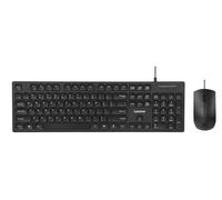 Lenovo 305 USB-C Wired Keyboard & Mouse Combo, Black, Spill-Resistant, Narrow Border, Adjustable Tilt, Full-Size Keyboard & Mouse, Compatible with Laptop, PC, Tablet, USB-C Connectivity Gaming Office
