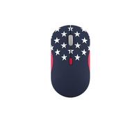 Lenovo 350 Bluetooth Silent Mouse (Fan Edition), Wireless Ergonomic Ambidextrous Design, Bluetooth 5.3, Adjustable DPI up to 2400, 36 Month Battery Life, Recycled Materials, USA Flag