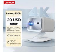 Lenovo 4K Ultra HD Projector 100P Android WIFI6 Auto Focus Outdoor Full HD Video PK lAsEr Projector Portable Movie Home Theater Lenovo 100P
