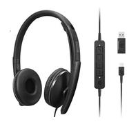Lenovo 4XD1M39029 headphones/headset Wired Head-band USB Type-C Black
