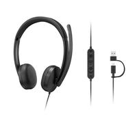 Lenovo 5000 USB-C Microsoft Teams Headset Professional wired headset certified for Microsoft Teams, USB-C/USB-A connection and noise-cancelling