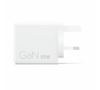 Lenovo 65w Dual USB-C GaN Laptop Charger - White