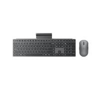 Lenovo 700 Modern Wireless Keyboard & Mouse Combo, 2.4 GHz Dongle & Dual Bluetooth Connection, AES-128 Encryption, 36 Month Battery Life, Quiet Mouse, Luna Grey