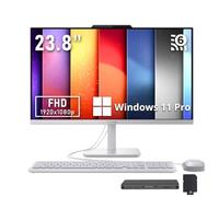 Lenovo A100 23.8" FHD Business All-in-One Desktop, Intel Processor N100, 32GB DDR4 RAM, 3TB Storage(2TB SSD+1TB Docking Station Set), Keyboard & Mouse, 720p HD Camera, WiFi 6, Win 11 Pro, White