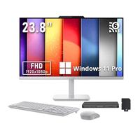 Lenovo A100 23.8" FHD Business All-in-One Desktop, Intel Processor N100, 32GB DDR4 RAM, 3TB Storage(2TB SSD+1TB Docking Station Set), Keyboard & Mouse, 720p HD Camera, WiFi 6, Win 11 Pro, White