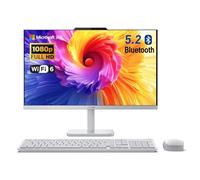 Lenovo A100 24" IPS FHD All in One Desktop Computer, Intel 8-core CPU, 8GB RAM, 512GB SSD Storage, Wireless Keyboard & Mouse Included, Support Dual-Display, HDMI, Windows 11, Cloud Grey