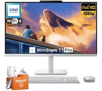 Lenovo A100 All in One Desktop Computer 2026, 23.8" IPS FHD 1080P Display, Intel N100 Processor, 16 GB RAM, 512 GB SSD, Intel UHD Graphics, HD Webcam, Wi-Fi 6, 4*USB Ports, Win 11 Pro, w/Accessories