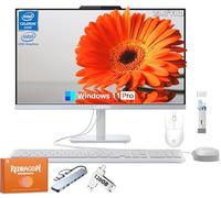 Lenovo A100 All-in-One Desktop Computer for Home Business, 23.8" IPS FHD Display, Intel N100 Processor, 16 GB 3200MHz RAM, 512 GB SSD, Intel UHD Graphics, Webcam, Windows 11 Pro, Wired KB & Mouse
