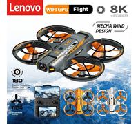 Lenovo A21Pro Mini Drone 8K GPS Professional HD Aerial Photography Remote Control Aircraft 5G HD Camera Quadcopter Toy UAV Orange-4K-battery-1