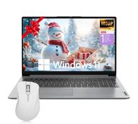 Lenovo AI Home Student Laptop, 15.6" FHD Display, Intel Quad-Cores Processor, 12GB RAM, 128GB + 512GB Storage, 1 Yr Office 365 ADP, HDMI, Wi-Fi 6, Win11 Home, Bundle with Thunderobot Wireless Mouse