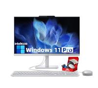 Lenovo AIO 24" FHD All-in-One Desktop Computer for Home Office, 64GB RAM, 4TB PCIe SSD, Intel Processor, WiFi 6, Bluetooth 5.2, HDMI, RJ-45, Keyboard and Mouse, Windows 11 Professional