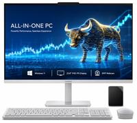 Lenovo All in One Desktop, Intel Ultra-Fast 4-Core CPU| 24'' FHD Display| 8GB RAM, 256GB PCIe SSD On Board Plus 512GB HDD External | Wi-Fi 6| Bluetooth| RJ-45| Windows 11 | HDMI | Wireless KB & Mouse